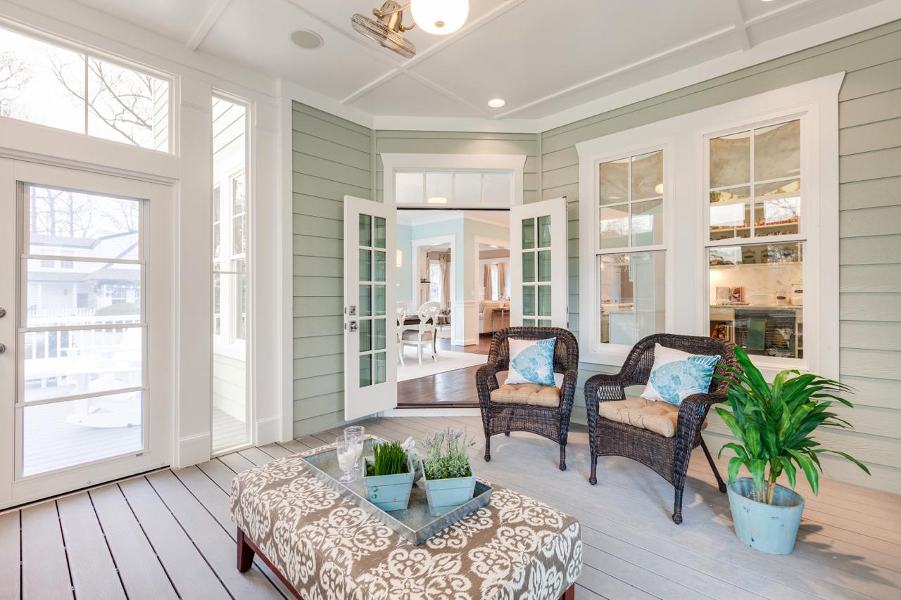 Elegant covered seating area | Exterior Gallery | Stephen Alexander Homes | Chesapeake, VA