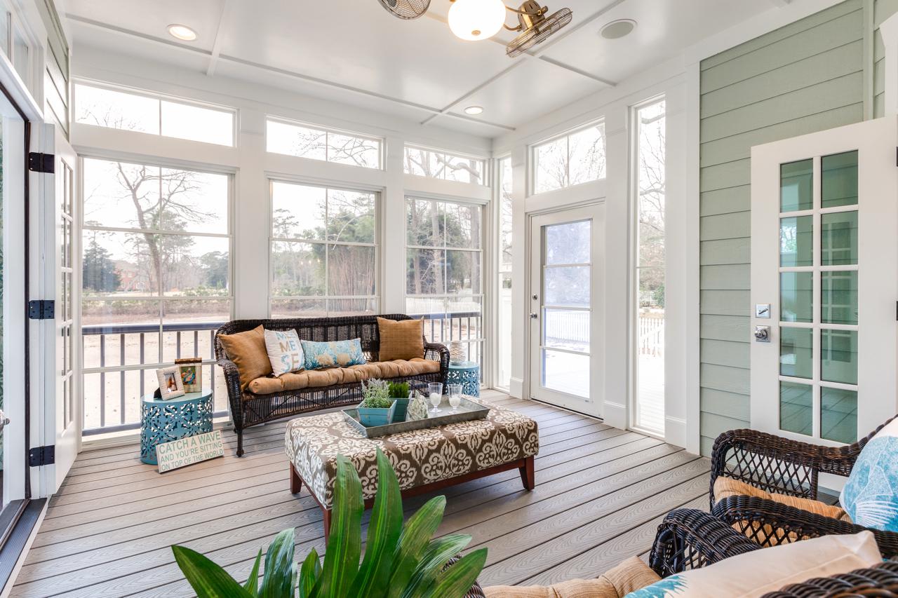Elegant covered seating area | Exterior Gallery | Stephen Alexander Homes | Chesapeake, VA