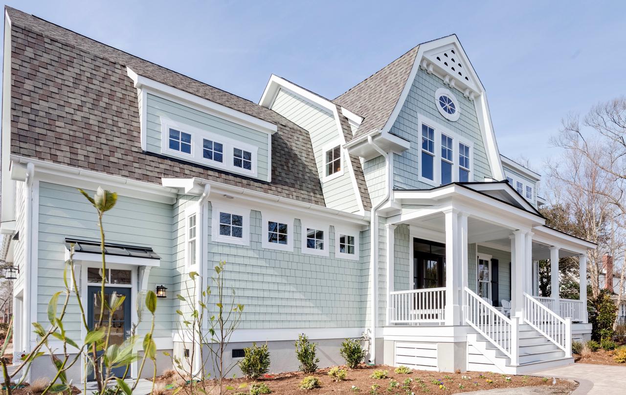 Exterior of elegant teal home | Exterior Gallery | Stephen Alexander Homes | Chesapeake, VA