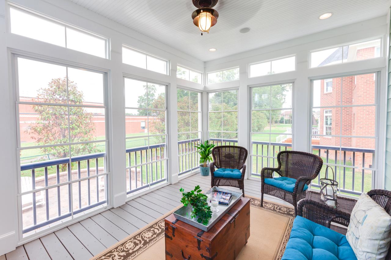 Elegant covered seating area | Exterior Gallery | Stephen Alexander Homes | Chesapeake, VA