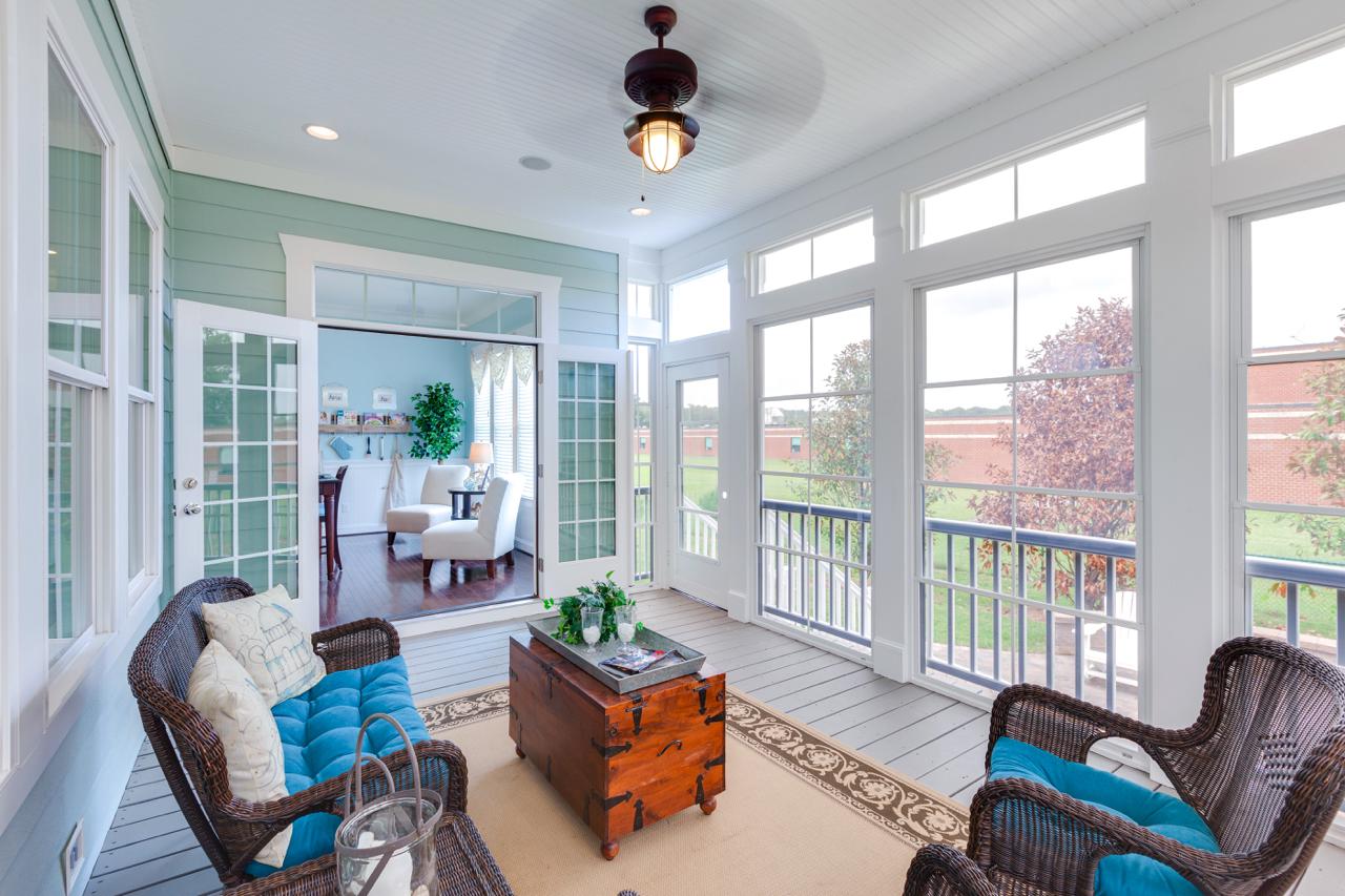 Elegant covered seating area | Exterior Gallery | Stephen Alexander Homes | Chesapeake, VA