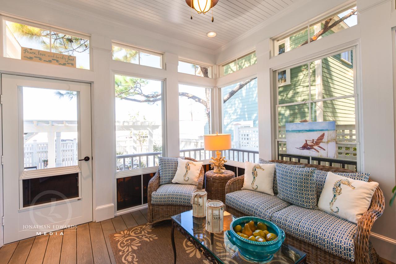 Elegant covered seating area | Exterior Gallery | Stephen Alexander Homes | Chesapeake, VA