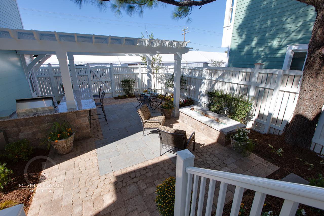Elegant exterior seating area | Exterior Gallery | Stephen Alexander Homes | Chesapeake, VA