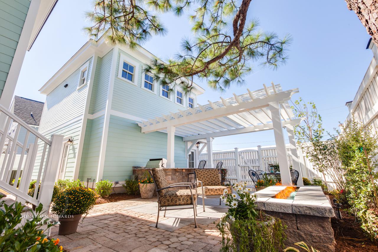 Elegant exterior seating area | Exterior Gallery | Stephen Alexander Homes | Chesapeake, VA