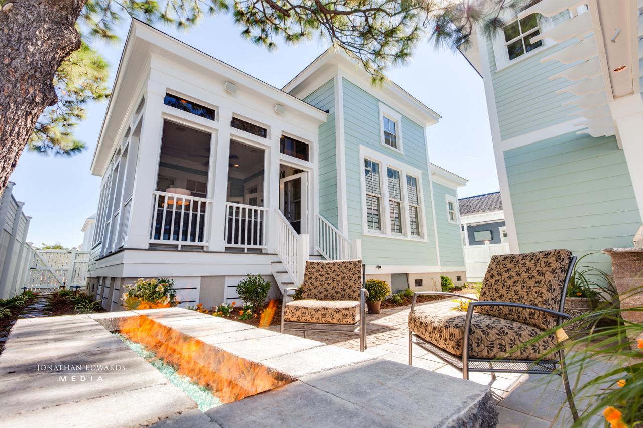 Elegant exterior of teal home  | Exterior Gallery | Stephen Alexander Homes | Chesapeake, VA