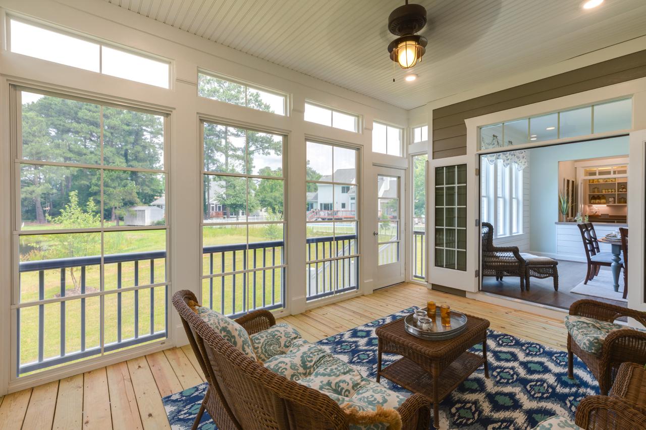 Elegant covered seating area | Exterior Gallery | Stephen Alexander Homes | Chesapeake, VA