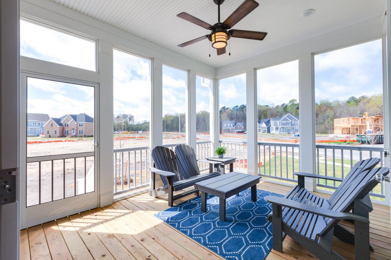 Elegant covered seating area  | Exterior Gallery | Stephen Alexander Homes | Chesapeake, VA