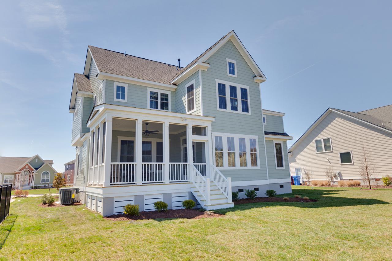 Elegant front exterior of teal home  | Exterior Gallery | Stephen Alexander Homes | Chesapeake, VA