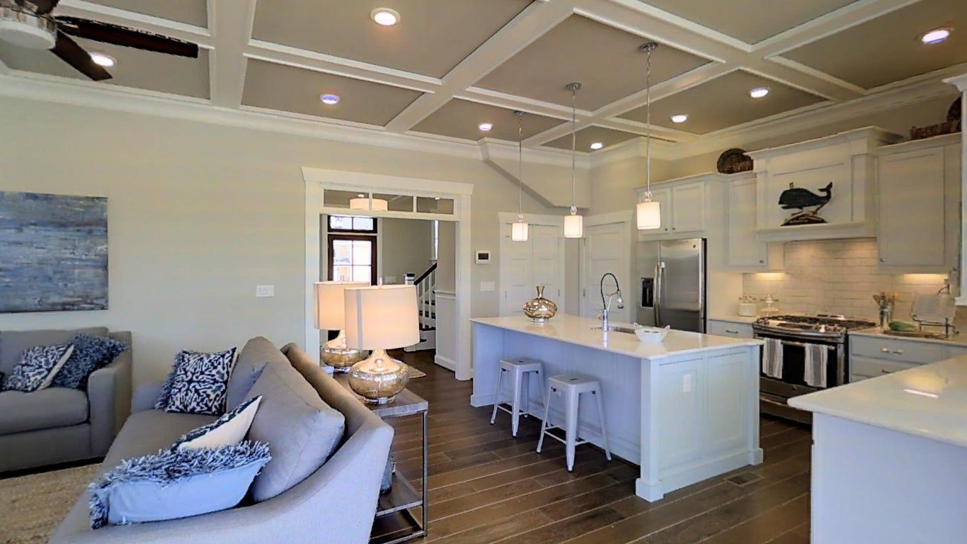 Elegant living area with view of kitchen | St. Jude Dream Home | 3D Tours | Stephen Alexander Homes | Chesapeake, VA