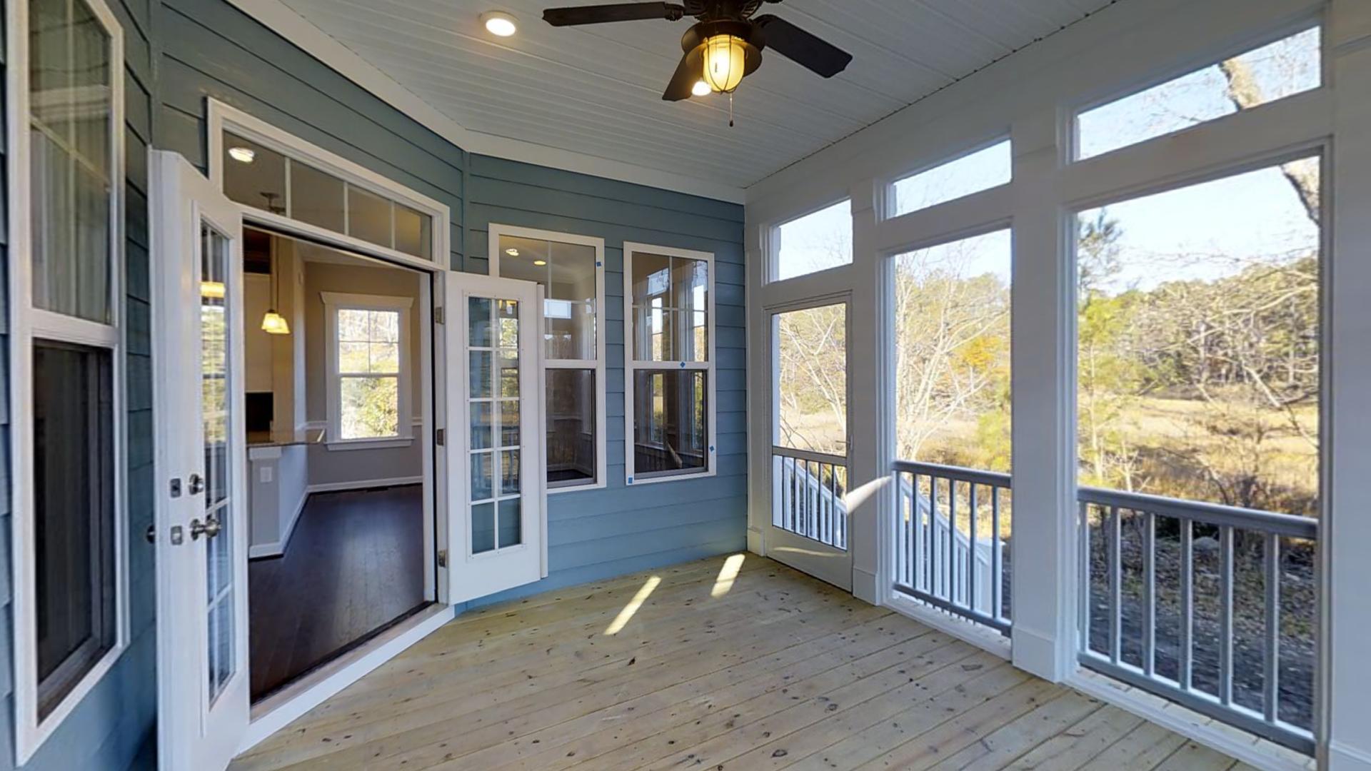 Elegant covered patio area | The Charlotte | 3D Tours | Stephen Alexander Homes | Chesapeake, VA