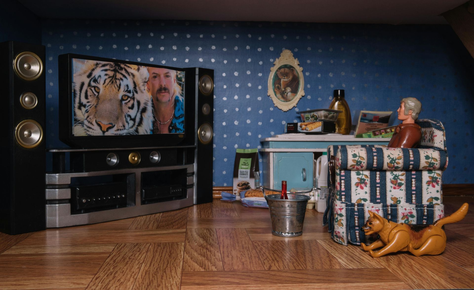 large televison set up