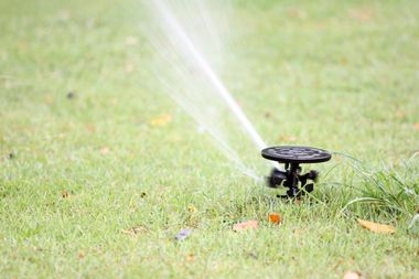 sprayer watering the grass