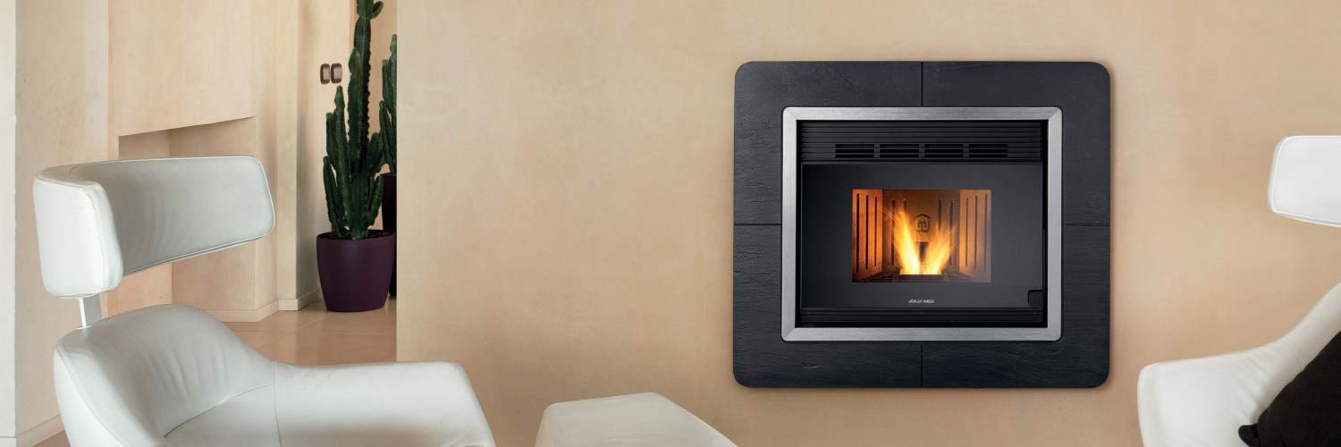 termocamino incassato nella parete