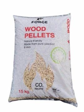 Un sacco di pellet di legno ricavato da pura segatura