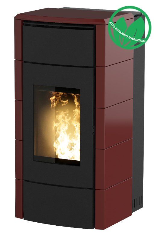 Stufa Brera moderna rossa