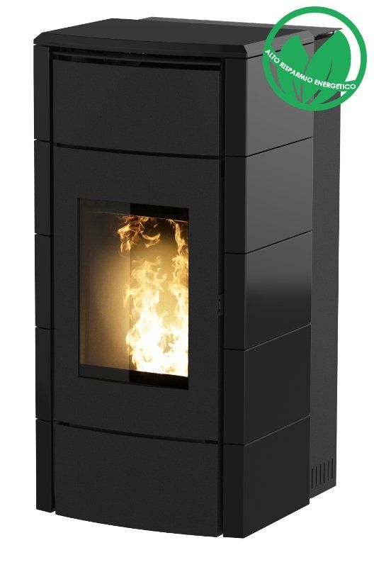 Stufa Brera moderna nera