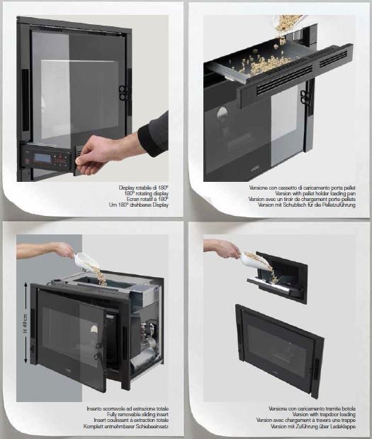 camino a legna a incastro