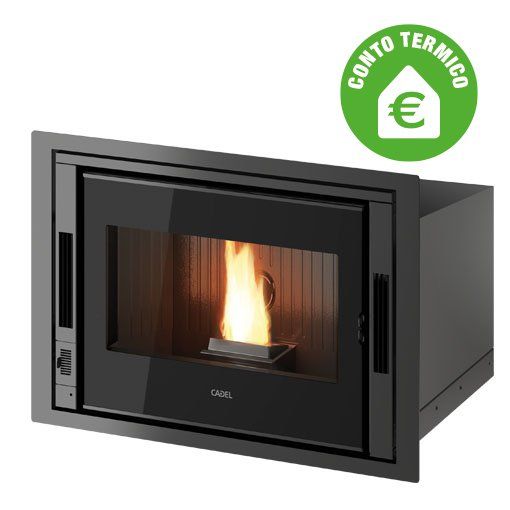 caminetto a legna a incastro