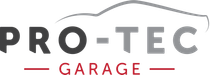 a logo for pro-tec garage who installs ceramic coating, paint protection film and window tinting in Castle Hill