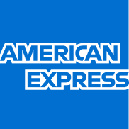 The american express logo is blue and white on a blue background. | Beacon Auto Repair Center