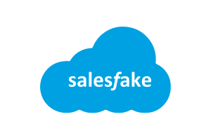 A blue cloud with the word sales fake on it