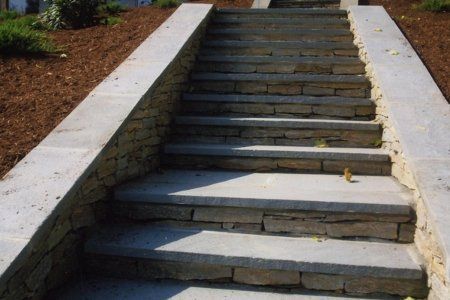 Retaining Wall Steps — Hartford, CT — Frank Pappa & Sons, Inc