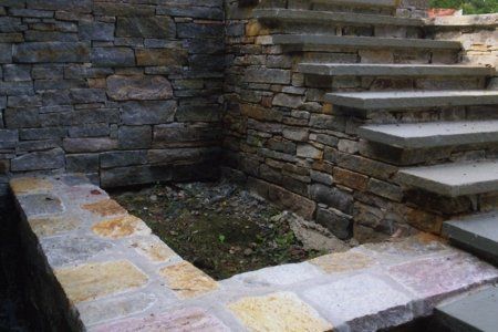 Rock Wall Backyard Landscaping — Hartford, CT — Frank Pappa & Sons, Inc