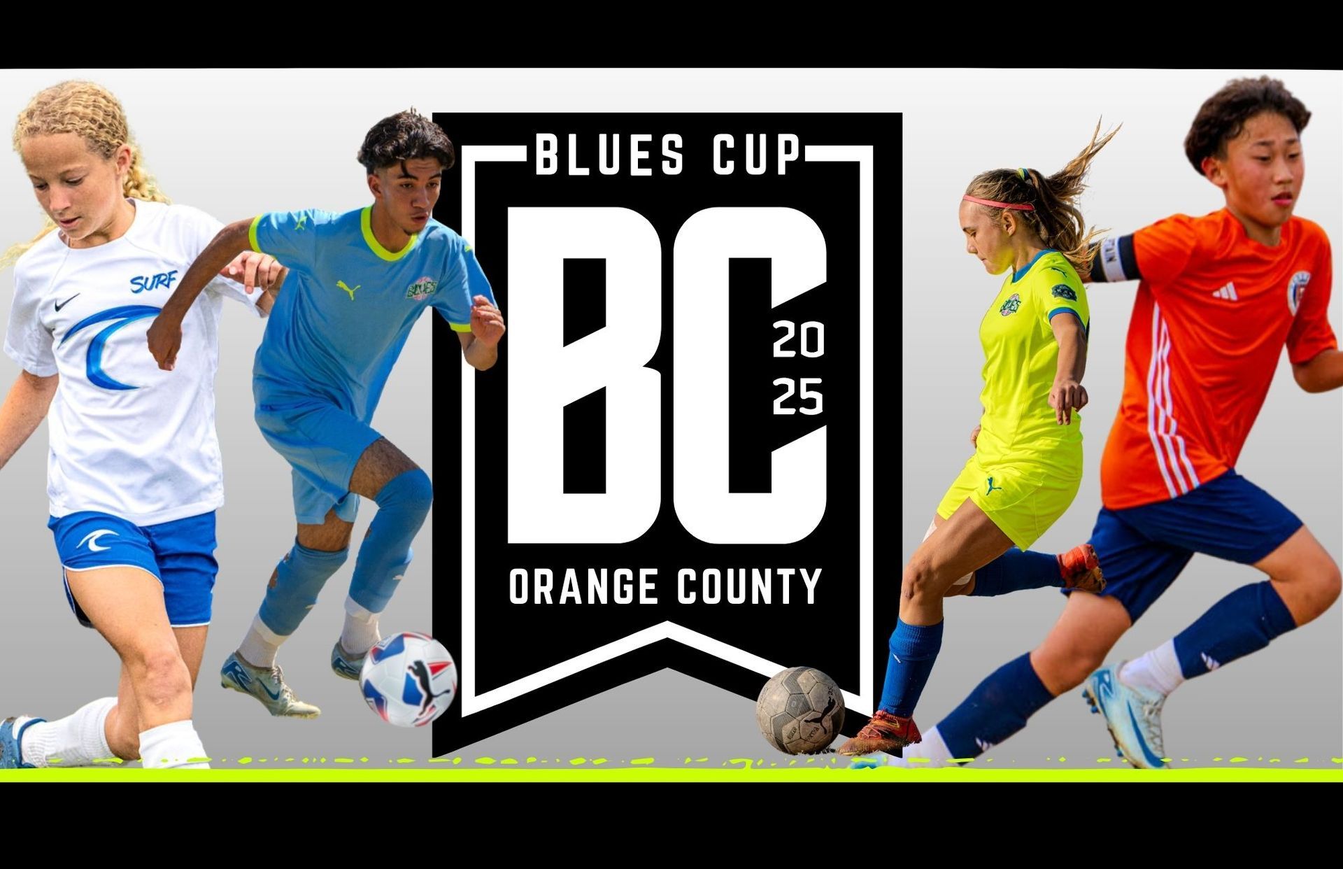 Blues Cup male and female athletes playing soccer at Oceanside.