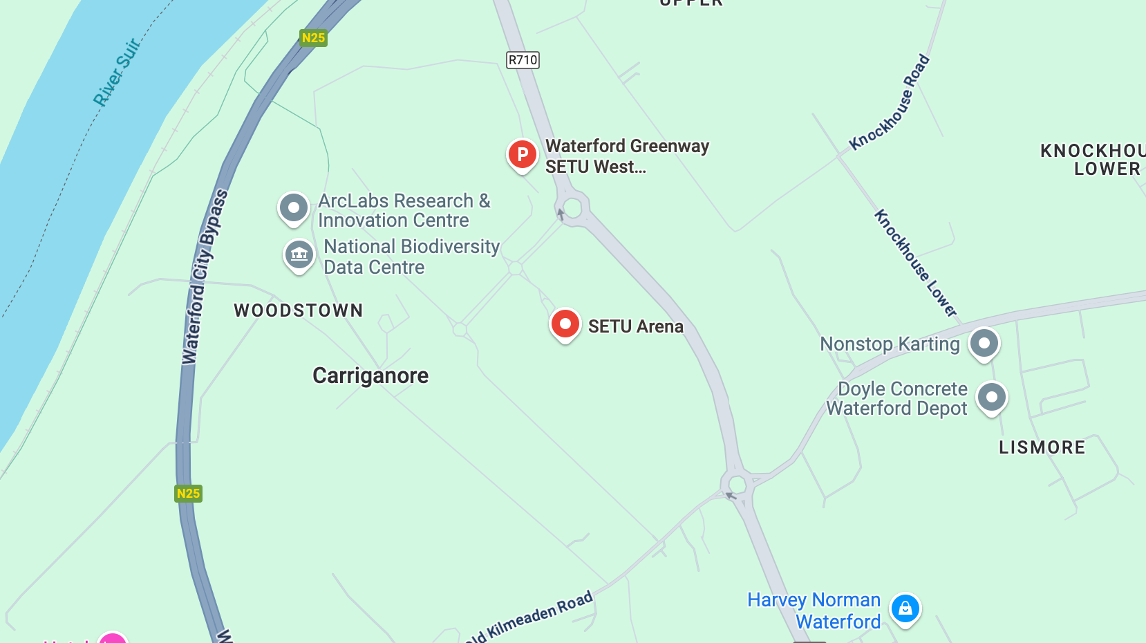 Map of SETU Sports Arena in Ireland