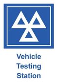 Vehicle testing station logo