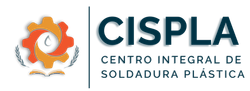 Logotipo de CISPLA, un centro de soldadura. Presenta un icono de engranaje con una gota en su interior y texto debajo.