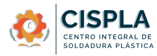 Logotipo de CISPLA, un centro de soldadura. Presenta un icono de engranaje con una gota en su interior y texto debajo.