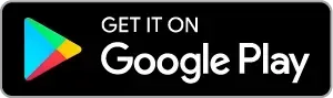 Google Play badge with multicolored triangle icon and white text on black background