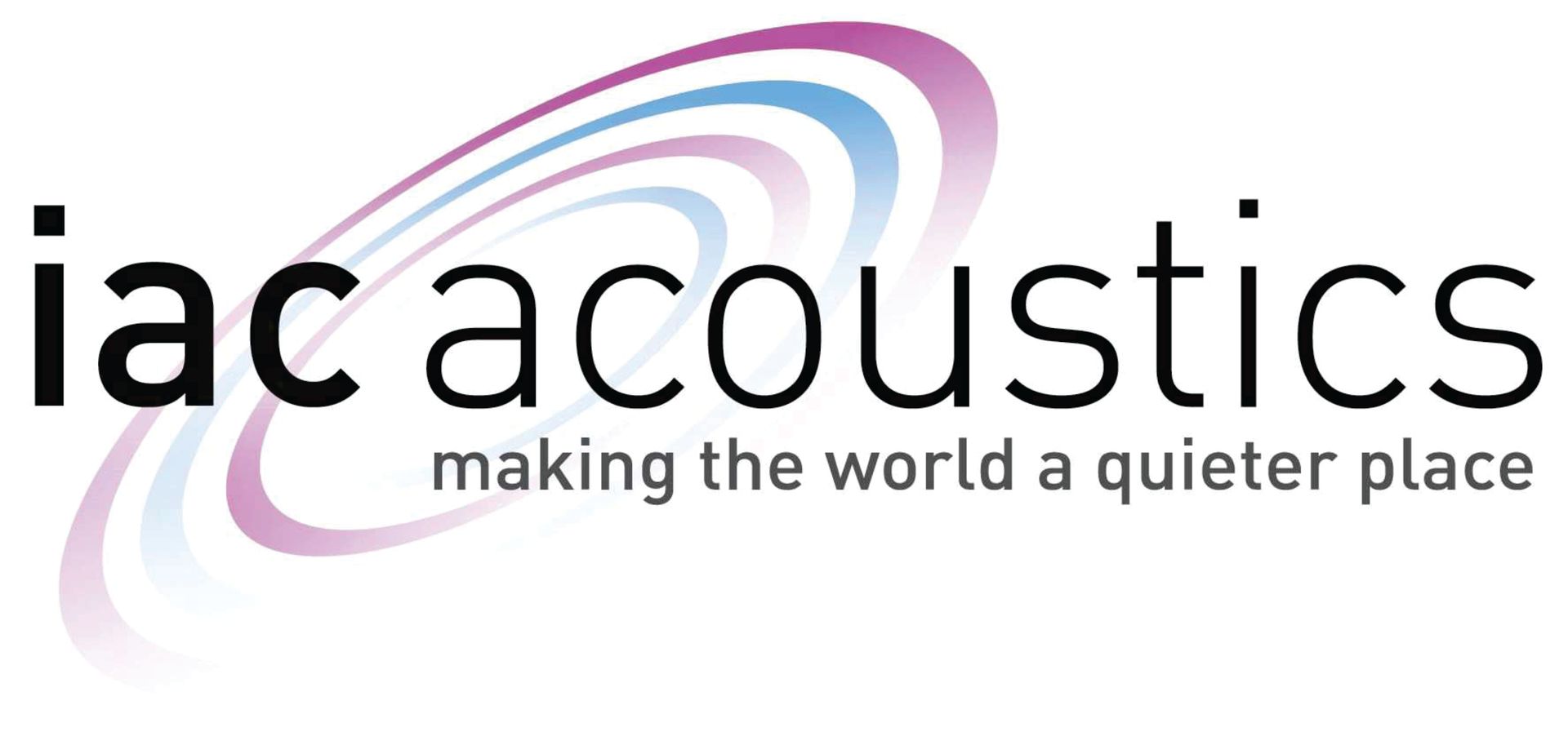 A logo for iac acoustics making the world a quieter place