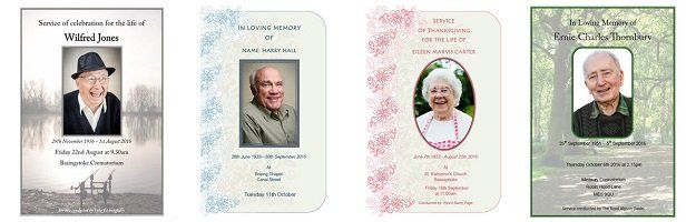 Funeral order of service templates