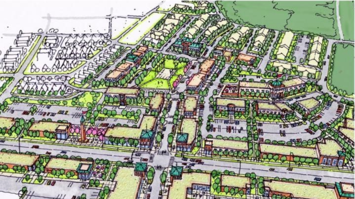 Rendering of a neighborhood plan