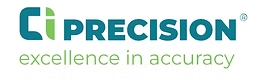 Logo for Ci Precision, teal letters that read PRECISION, below it excellence in accuracy, and a teal and green icon.