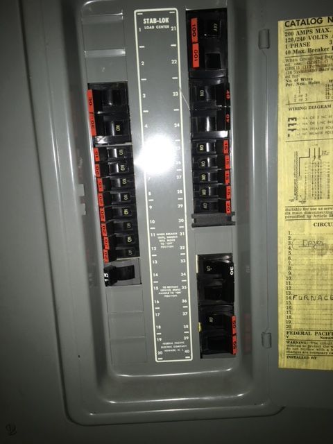 A close up of an electrical box with a label that says 