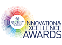 The logo for the property council of australia innovation and excellence awards.
