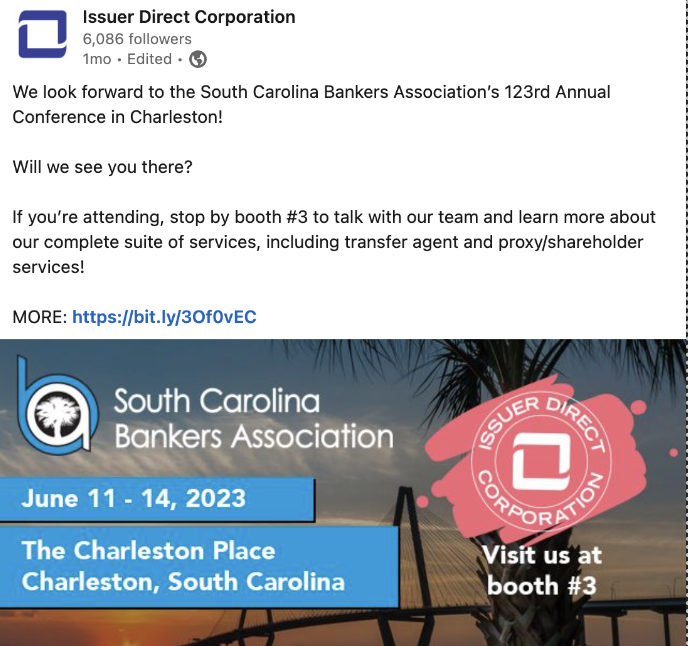 An advertisement for the south carolina bankers association