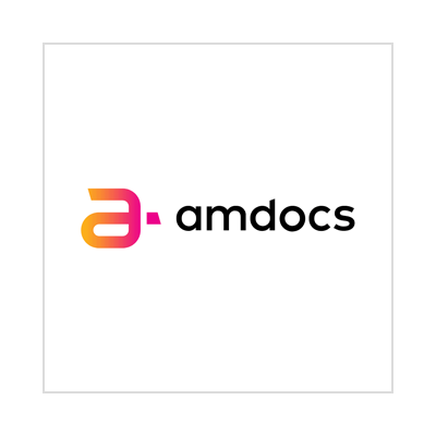 A colorful logo for a company called amdocs
