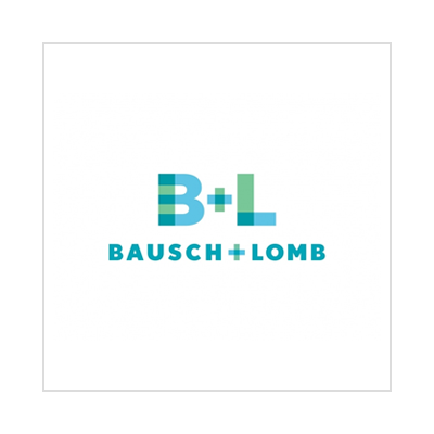 A bausch and lomb logo on a white background