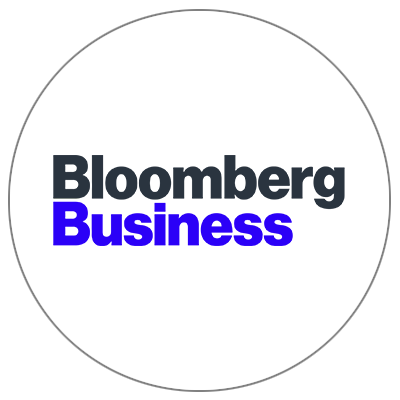 The bloomberg business logo is in a circle on a white background.