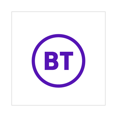 The bt logo is in a purple circle on a white background.