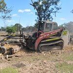 Red Excavator — K & T Daley in Gracemere, QLD