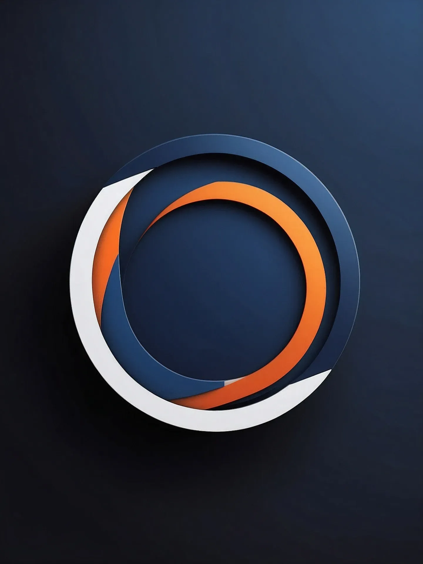 Abstraktes 3D-Design in Blau und Orange – extrasicht Grafikdesign