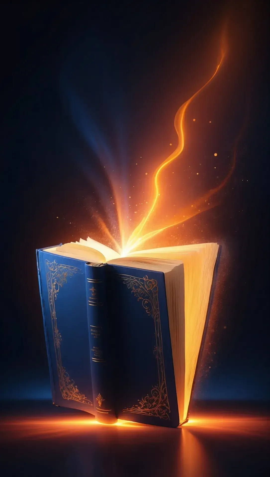 Abstraktes Lichtband auf dunklem Hintergrund – Lichtgeschichten