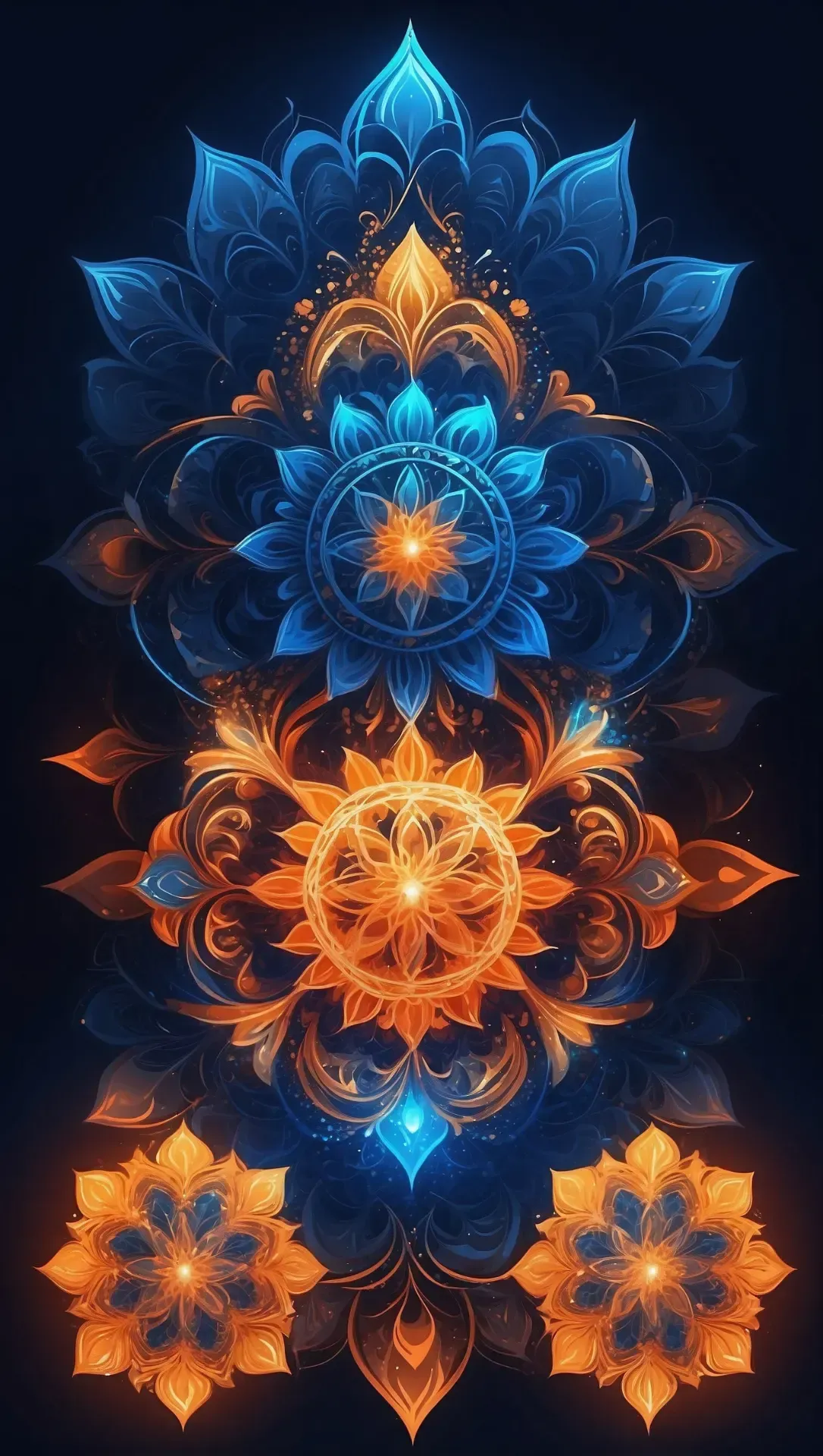 Blaues Mandala Ornament – Piktoskop