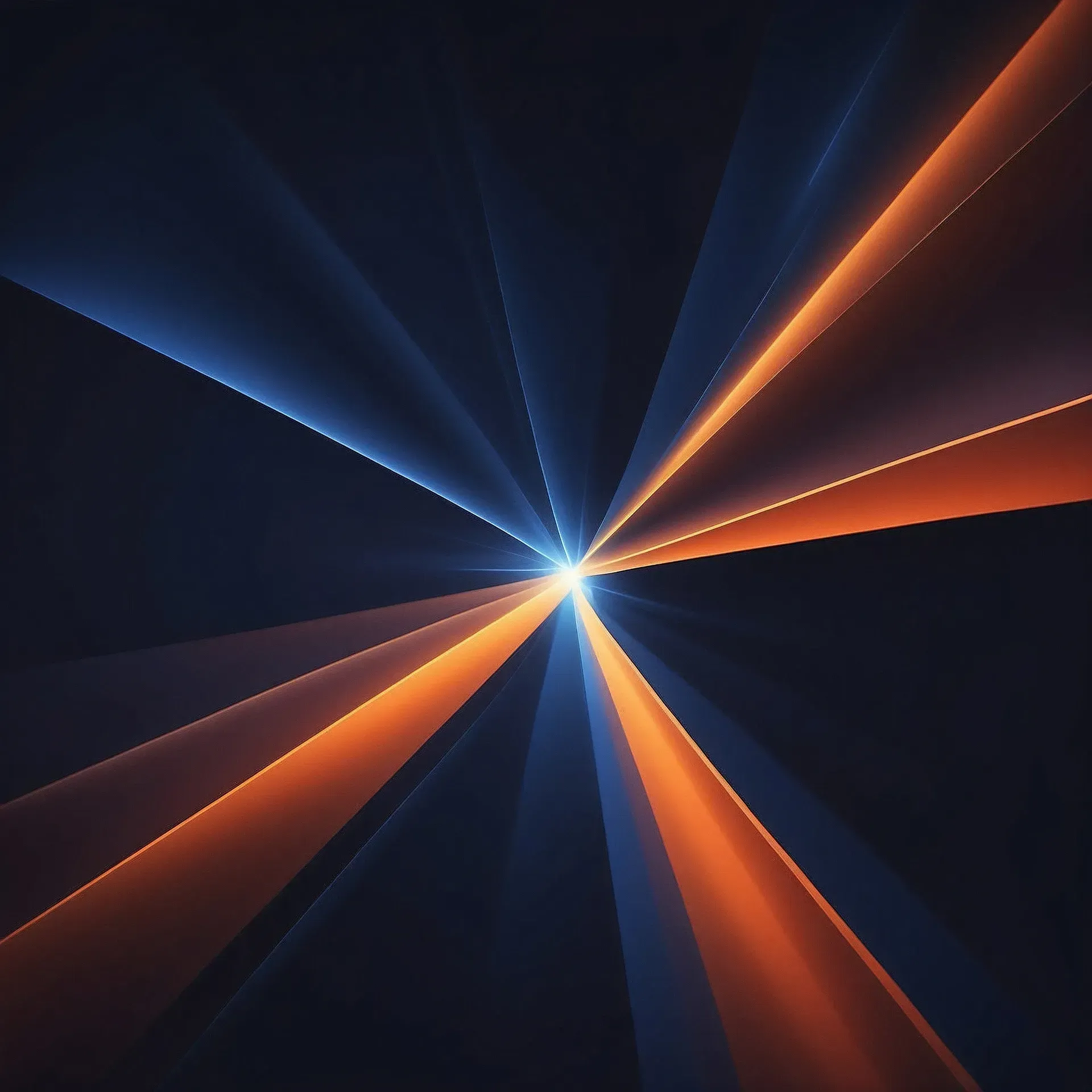 Energetisches Lichtspiel Blau und Orange – Energetik