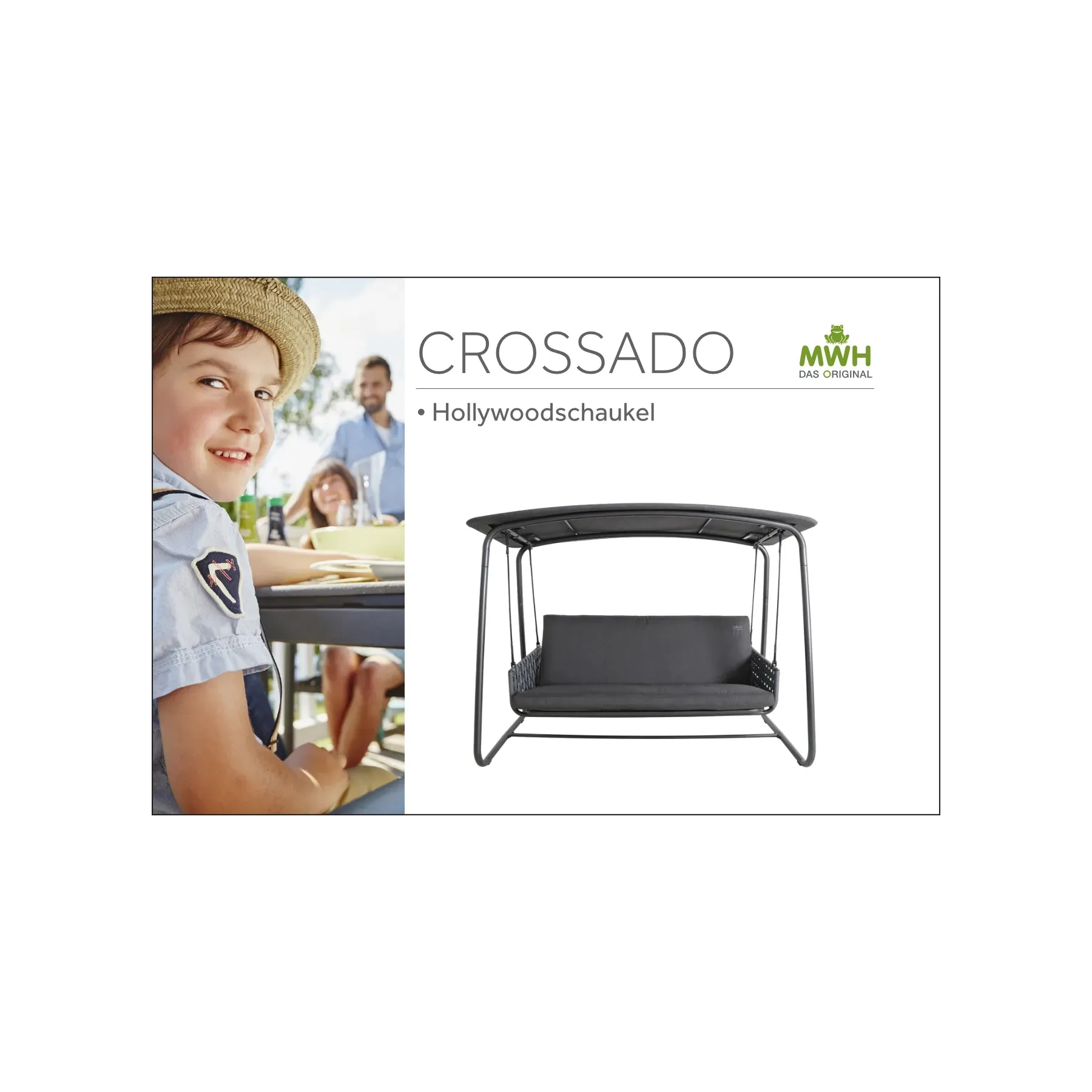 Aufsteller für Hollywoodschaukel CROSSADO – Grafikdesign Projekt